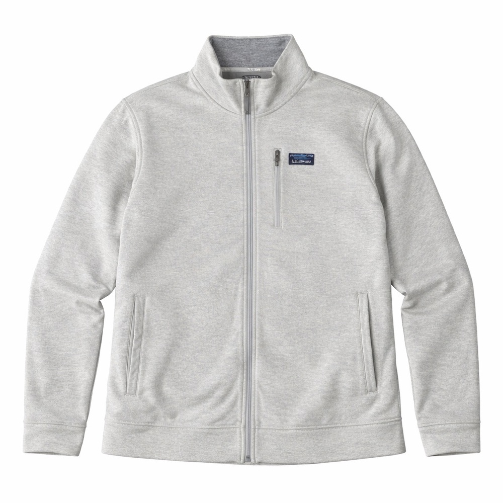 Vintage Black L.L. Bean Heather Gray Full-Zip Fleece Jacket Men’s XL